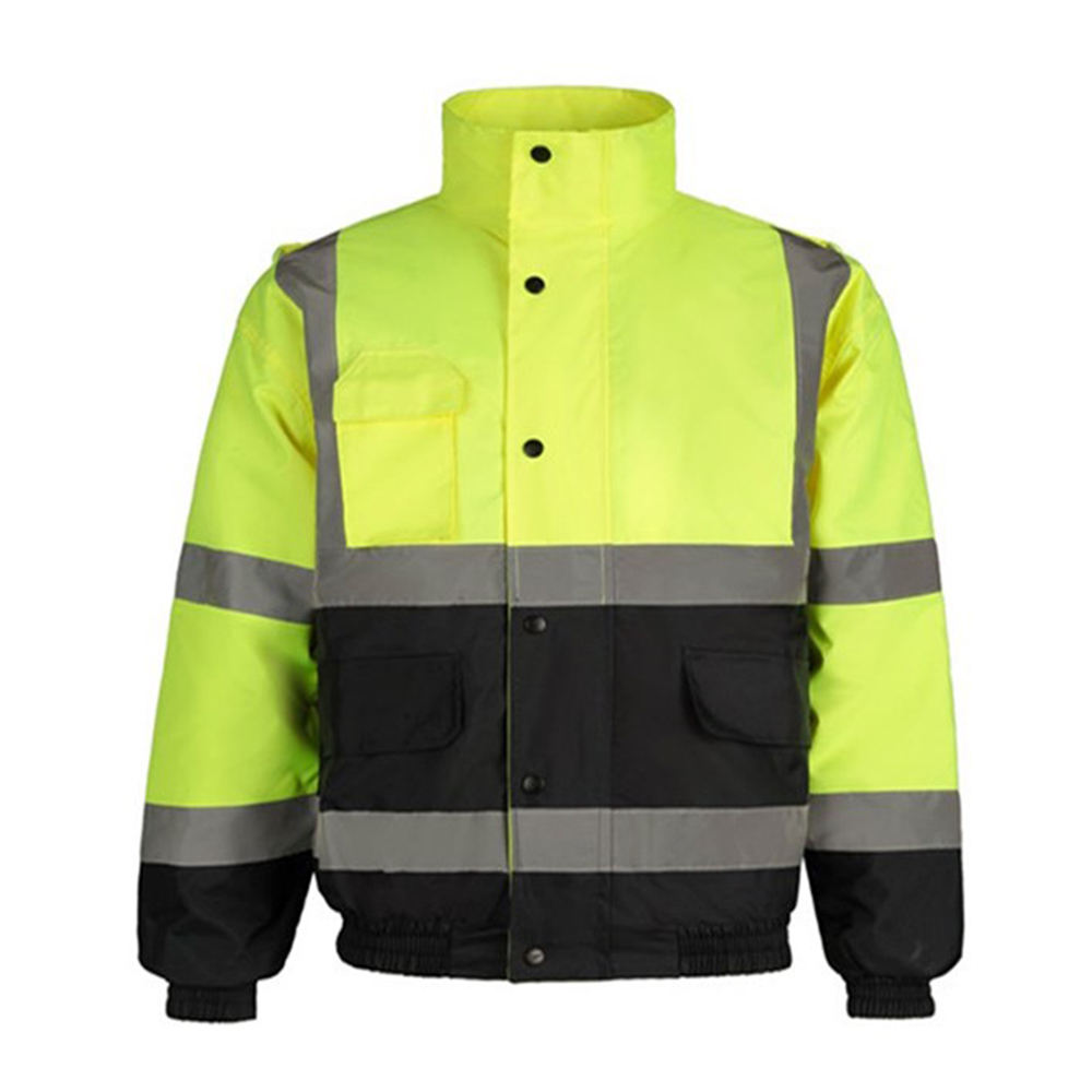 National Apparels Construction Reflective Clothes Safety Reflective Jacket High Visibility Workwear Safety Workers Bomber Waterproof Jacket